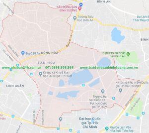 Hình ảnh bản đồ phường đông hòa dĩ an bình dương