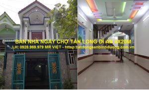 Hình ảnh thực tế căn nhà 1 trệt 1 lầu 80m2, gần chợ Tân Long Dĩ An