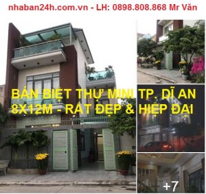 Biệt Thự mini 8x12m "Thiết Kế đẹp Hiện Đại Thành Phố Dĩ An Bình Dương