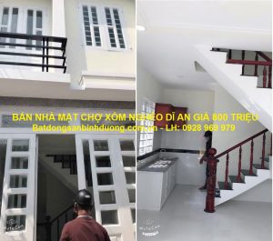 BÁN NHÀ DĨ AN MẶT TIỀN CHỢ XÓM NGHÈO