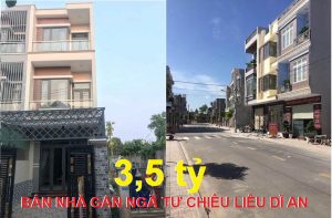 Bán nhà ngã tư Chiêu Liêu Dĩ An gần ngay trường trung học Tân Đông Hiệp